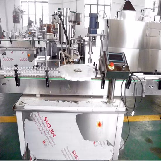 Essential Oil Medicine Filling Stopper Crimping Labeling Monoblock Machine