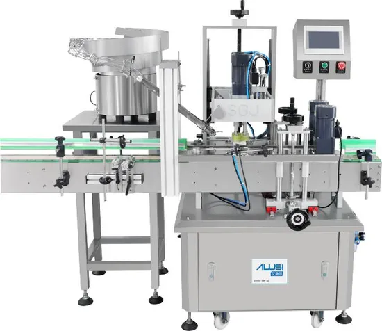 Ailusi Automatic Linear Capping Machine Screw Pump Disc Round Bottle Capper Machines with Lid Feeder 