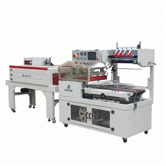 Automatic L Type Sealing & Shrink Wrapping Machine Cosmetics Boxes Books Food Boxes Shrink Wrapping Packaging Machine Mask Box Shrink Wrapper 