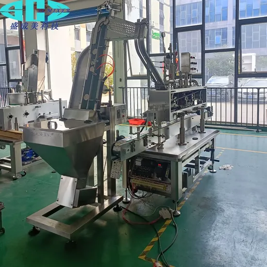 Twist off Screw Bottle Lids Sorting System Capping Machines Single Double Head Jar Vacuum Capping Machine with Caps Feeder 