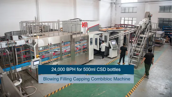 Flowmeter Filling CSD Soda Water Blowing Filling Capping Combiblock Machine Automatic Pet Bottle Carbonated Soft Drinks Bottling Line Complete Plant 